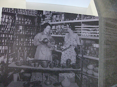 Employees inspecting pottery, image courtesy of the Catalina Island Museum