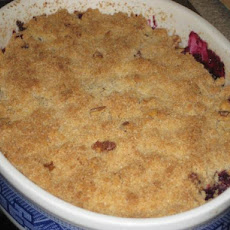 Blueberry Rhubarb Crisp With Pistachio Crust