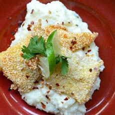 Fried Fish with Cheddar-Thyme Grits