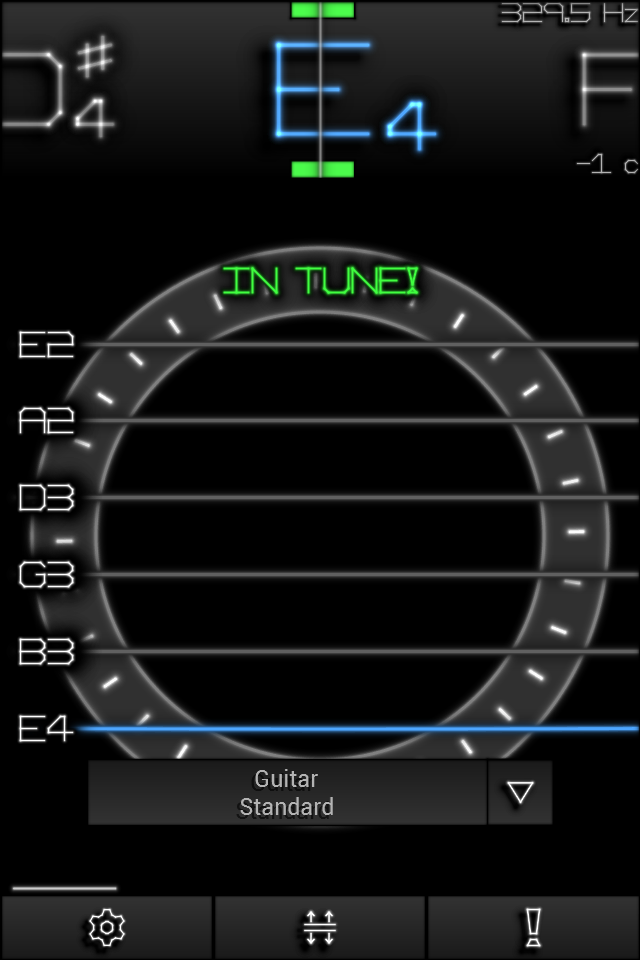 Android application PitchLab Guitar Tuner (PRO) screenshort