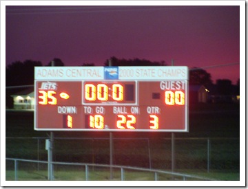 Jets 35 Guests 0 at half time