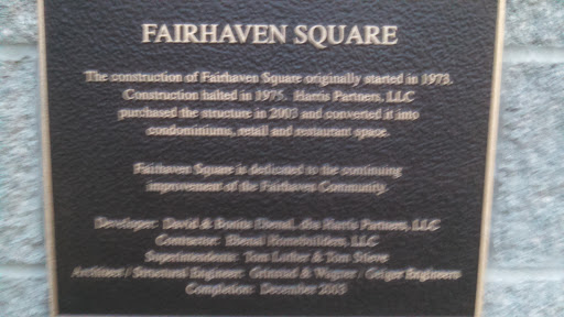 Fairhaven Square Plaque