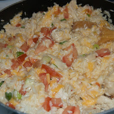 Velveeta Cheesy Chicken & Rice Skillet