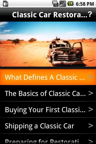 Classic Car Restoration Guide