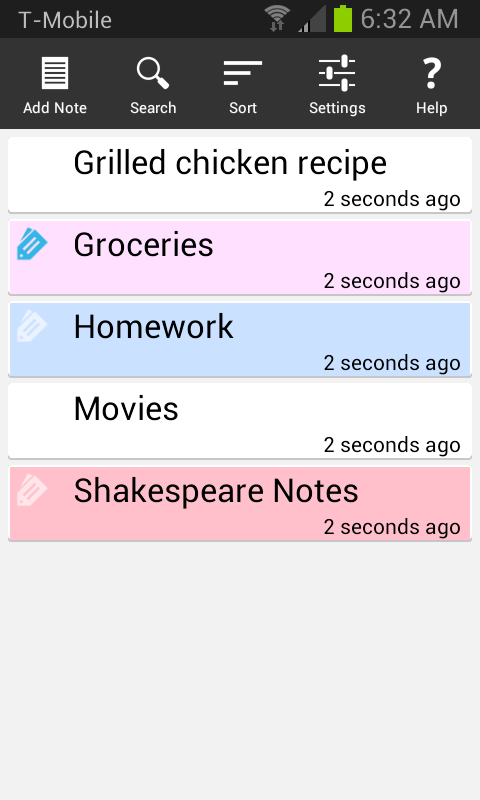 Android application Ultimate Notepad Pro screenshort