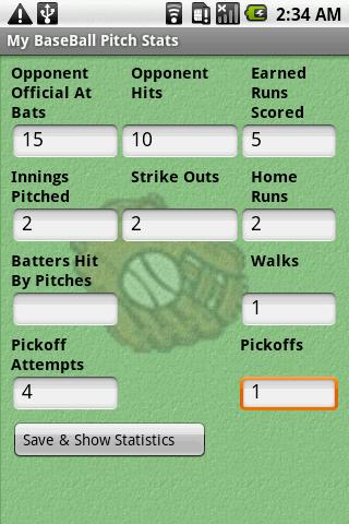 My BaseBall Pitch Stats