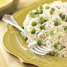 Jasmine Rice with Green Onions, Peas, and Lemon