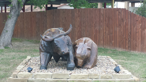 Bear and Bull Sculpture