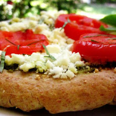 Individual Pesto Feta Pita Pizza