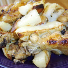 Roasted Chicken Nibbles and Potatoes With Lemon Flavours