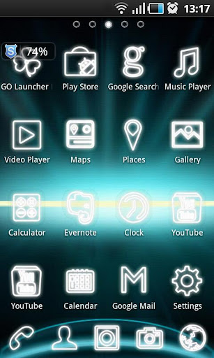 TronBlue GO Launcher EX Theme