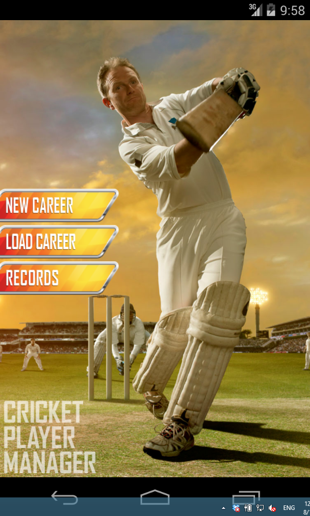Android application Cricket Player Manager screenshort