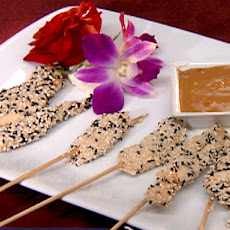 Sesame Chicken Sate with Peanut Sauce