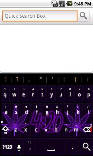 Pot Leaf 420 Purple Keyboard