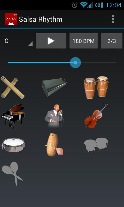 Android application Salsa Rhythm screenshort