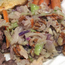 Hot -Slaw Cabbage in  Mustard-Pecan Butter