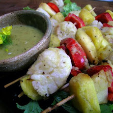 Pineapple Mango Tango Scallops Skewers