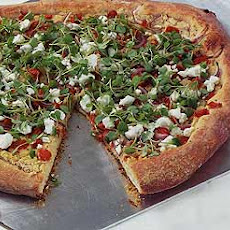 White Bean, Tomato and Goat-Cheese Pizza