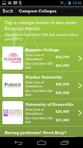 Indiana College Cost Estimator