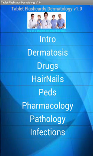 Tablet Flashcards Dermatology