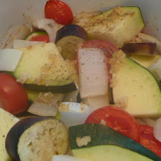 Baked Zucchini Eggplant (Aubergine) and Tomatoes