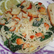 Pasta With Lemon, Spinach, Parmesan and Bread Crumbs