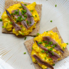 Scotch Woodcock (Creamy Scrambled Eggs and Anchovies on Toast)