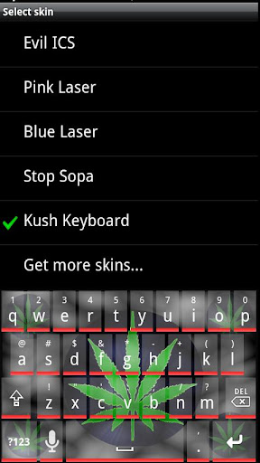 Kush HD Keyboard Skin Theme