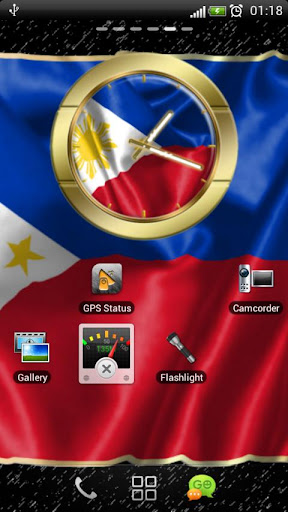 Philippines flag clocks