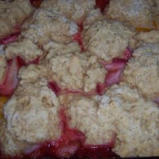 Fresh Strawberry and Peach Cobbler