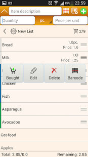 Shopping List Screenshot