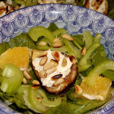 Spinach, Fig, and Goat Cheese Salad With Orange Honey Dressing