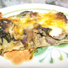 Spinach and Mushroom White Lasagna, No-Boil