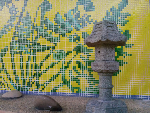Stone Lantern on Yellow