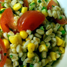 Farro, Green Bean, Corn, and Abraham Lincoln Tomato Salad