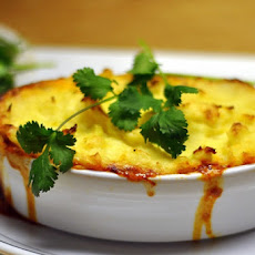 Halibut Pot Pie with Mashed Potato Crust