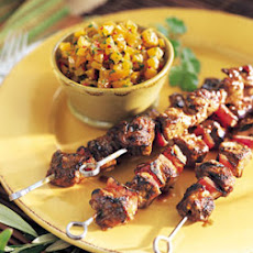 Tamarind-Glazed Lamb Skewers with Dried-Apricot Relish