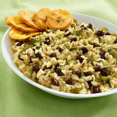 Cuban Rice & Beans With Crispy Fried Plantains