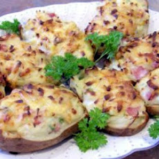 Potatoes Stuffed With Ham and Gruyere