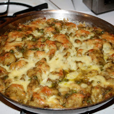 Baked Gnocchi with Pesto, Peas, and Pancetta