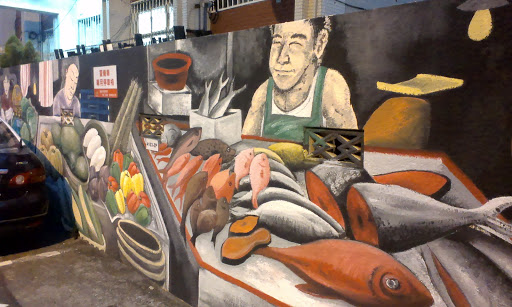 彩繪牆-菜市場