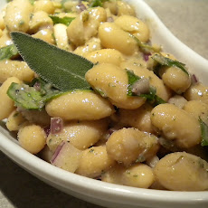 Tuscan Bean Salad with a Walnut Sage Vinaigrette