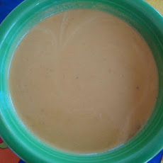 Low Fat Curried Butternut Squash and Carrot soup