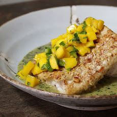 Almond Crusted Mahi Mahi with Coconut Basil Sauce