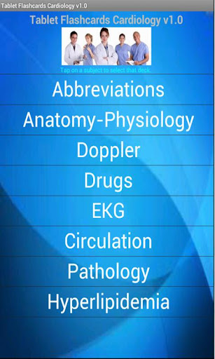 Tablet Flashcards Cardiology