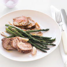 Roast Pork and Asparagus with Mustard Vinaigrette