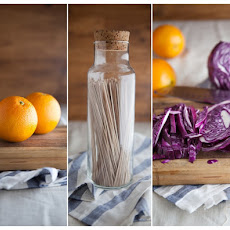 Sesame Orange Chickpeas, Cabbage, and Soba Noodles