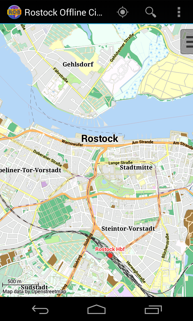 Android application Rostock Offline City Map screenshort