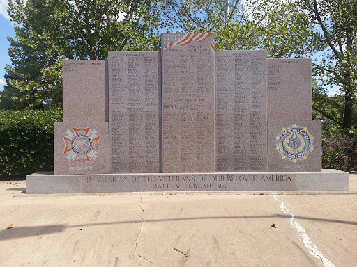Veterans Memorial Wall In Marlow, Ok