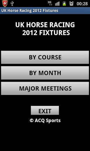 UK Horse Racing Fixtures 2012